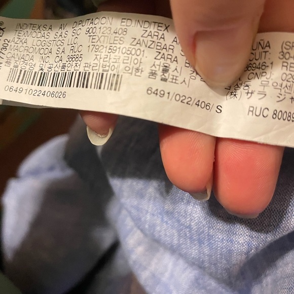 ZARA BABY BLUE BABYDOLL PEASANT BLOUSE - Picture 6 of 6